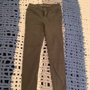 Green American eagle high rise jeggings size 4